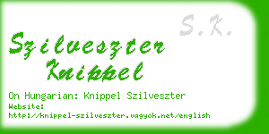szilveszter knippel business card